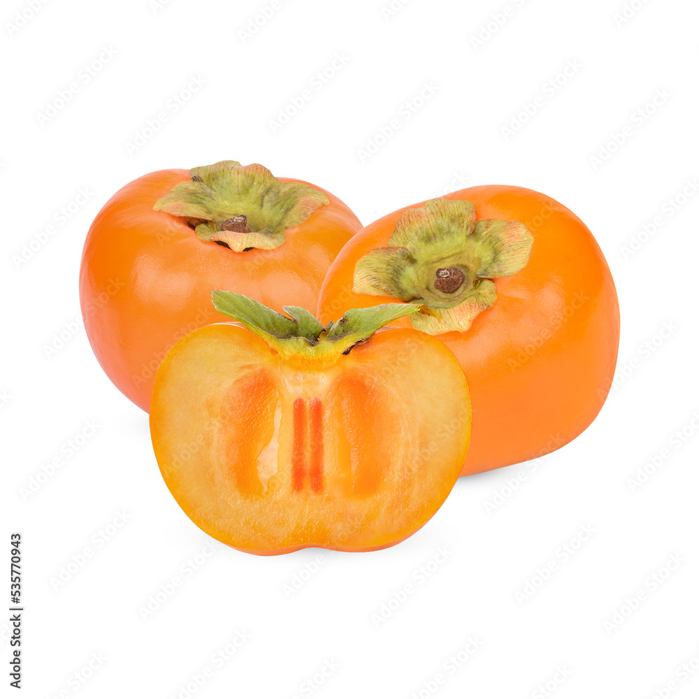 Persimmon fruit isolated on white background Persimmon fruit isolated on white background