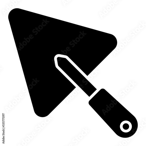 Vector design of trowel, solid icon 