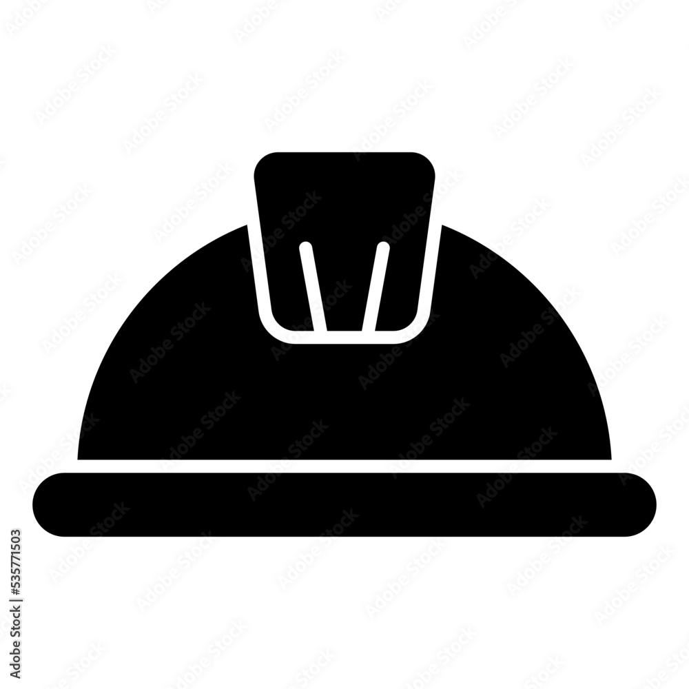 Modern design icon of hard hat Modern design icon of hard hat