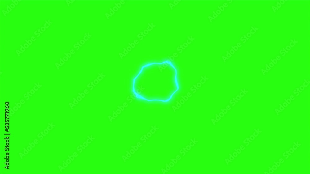 Loop animation electric with comic style on green screen background Loop animation electric with comic style on green screen background