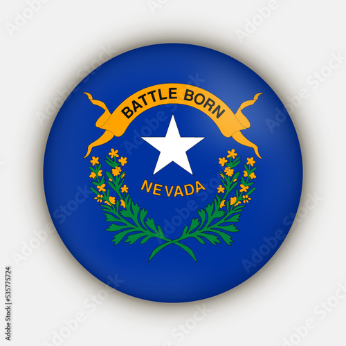 Nevada state flag. Vector illustration. photo