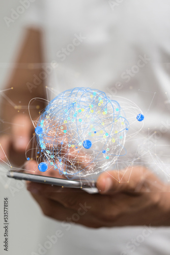 Global network. Blockchain....