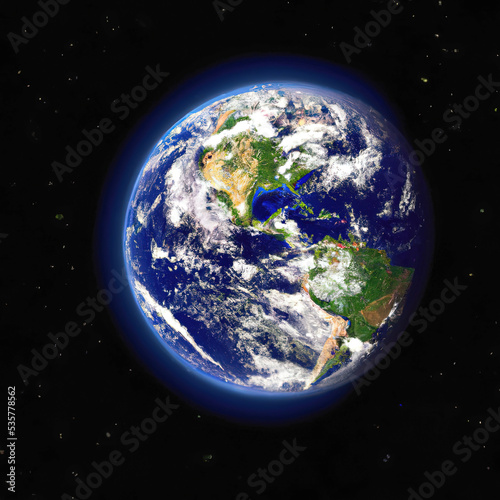 Fototapeta Naklejka Na Ścianę i Meble -  Koncepcja planety podobnej do ziemi w kosmosie.