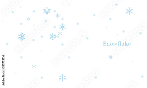 空を舞う雪の結晶