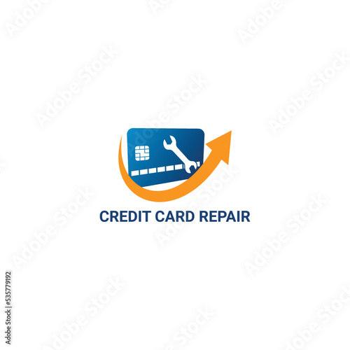 credit card system recovery logo design.
