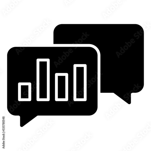 Modern design icon of analytical chat