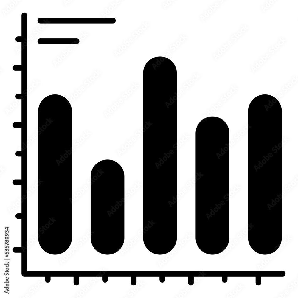 Editable design icon of bar graph Editable design icon of bar graph