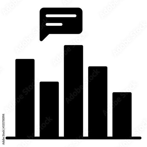 Modern design icon of analytical chat