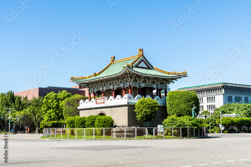 Old building view of the Jingfumen (East Gate) in Taipei, Taiwan. Built-in the 8th year of Emperor Guangxu of the Qing Dynasty. photo
