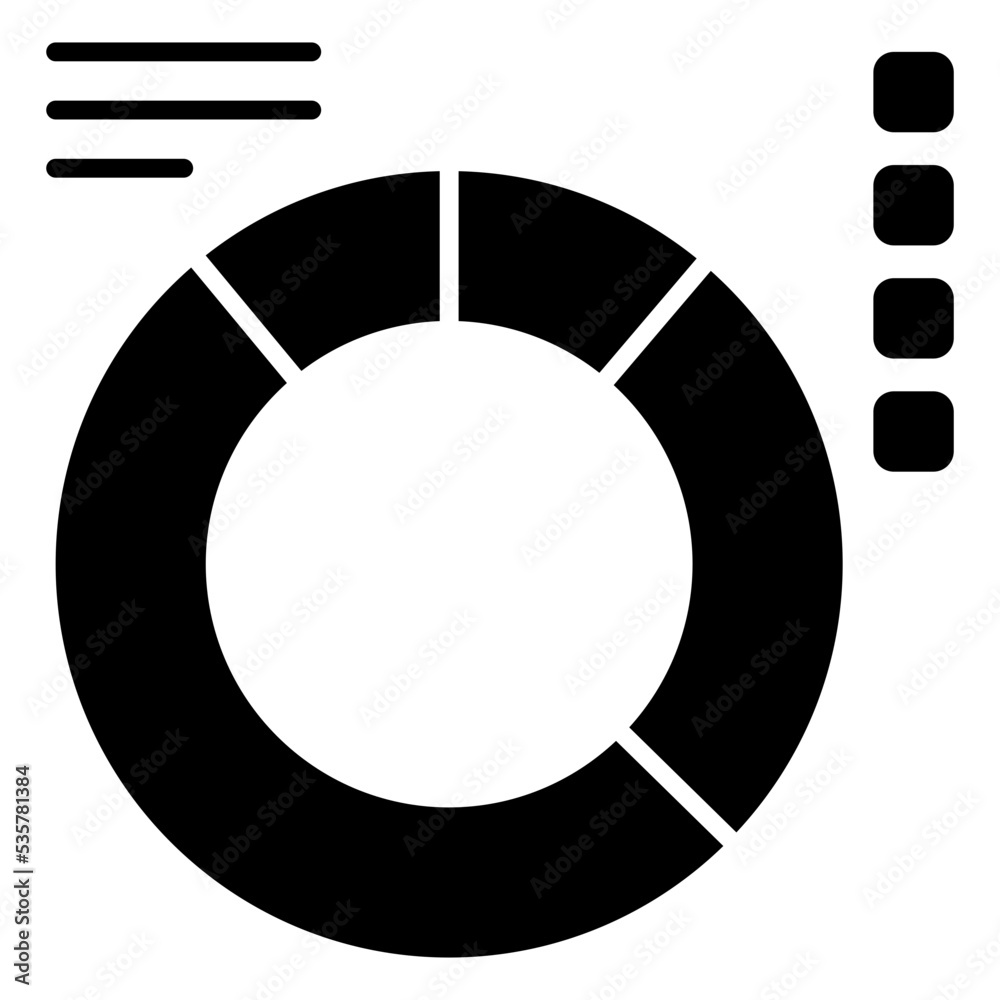 Filled design icon of pie chart Filled design icon of pie chart