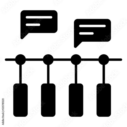 Modern design icon of analytical chat
