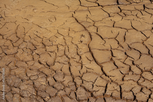 Cracked earth. Dry soil and drought