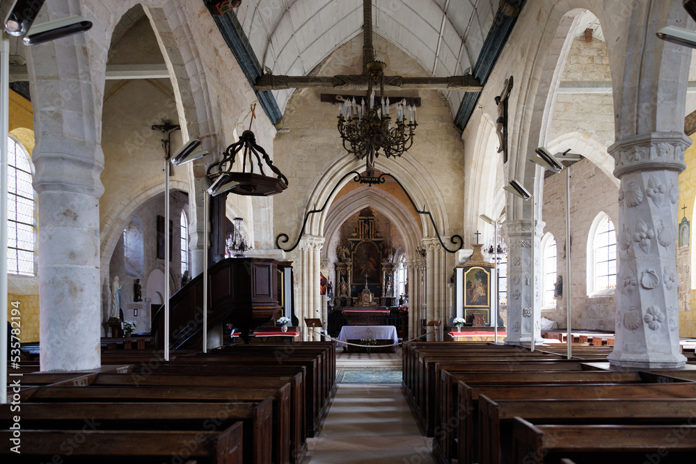 Chœur de l'Église Saint-Martin de Veules-les-Roses, Normandie, France