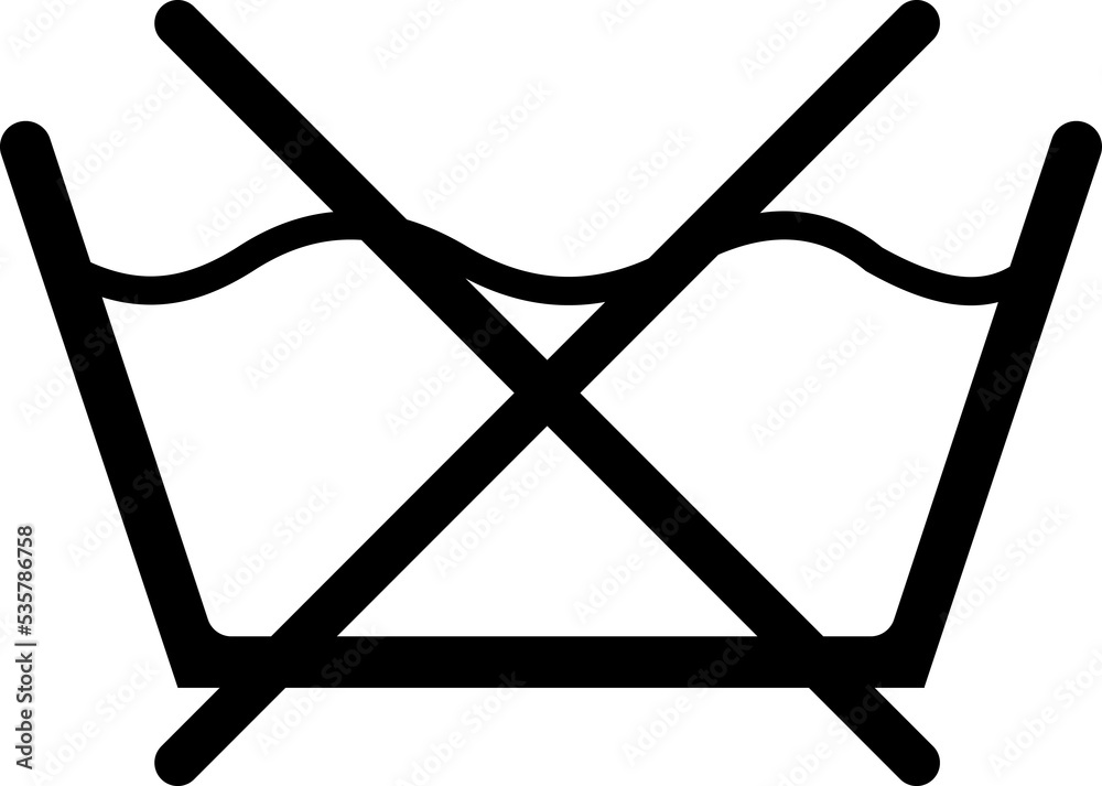 Do not wash. Laundry icons. Garment care instructions on labels, machine wash or hand wash signs. Do not wash. Laundry icons. Garment care instructions on labels, machine wash or hand wash signs.
