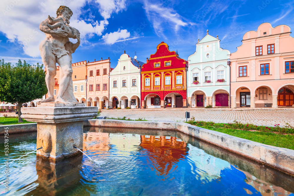 Fototapeta premium Telc, Czech Republic. Historical city in Moravia.