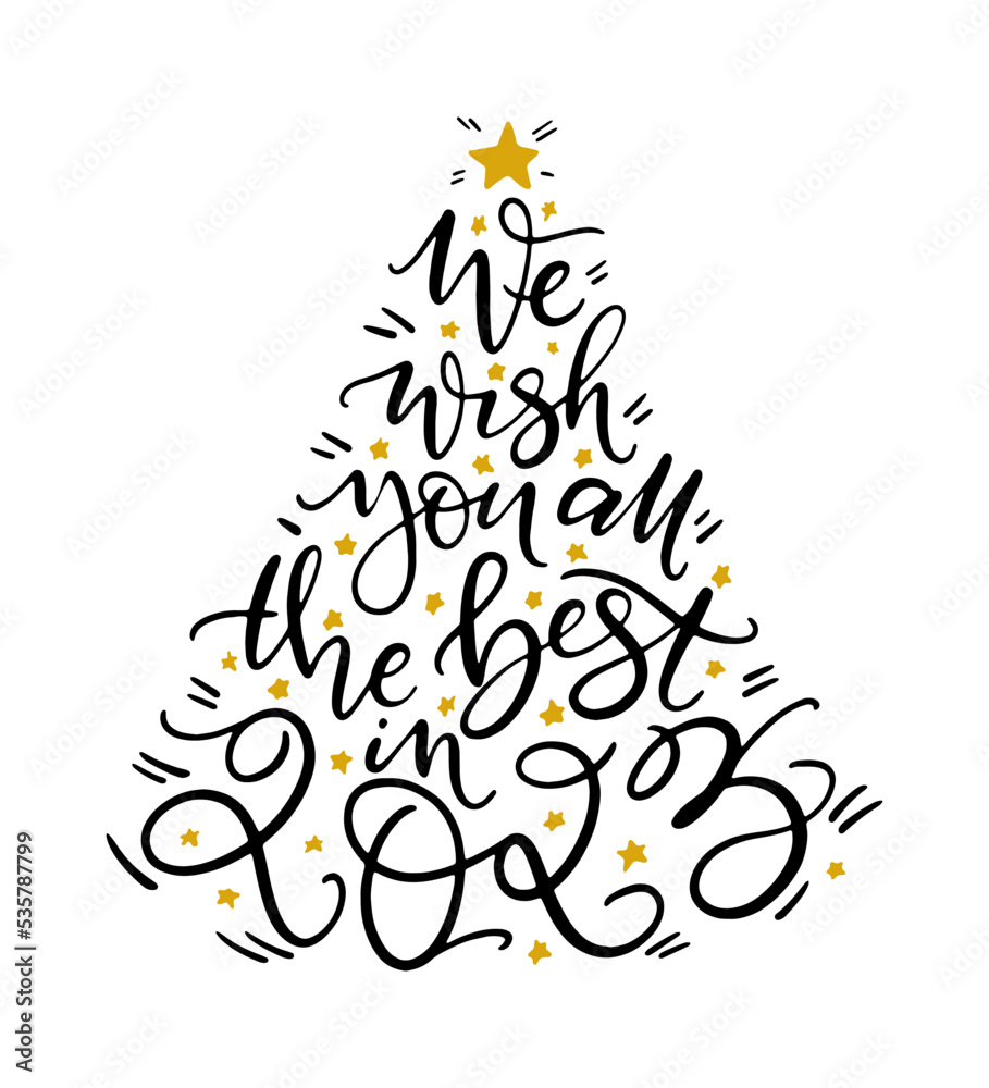 We Wish You All The Best In 2023 Phrase By Hand Funny New Year