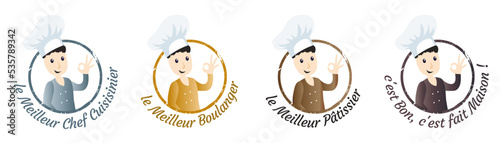 Logo, meilleur chef, pâtissier, cuisinier, boulanger, c'est bon, c'est fait Maison !