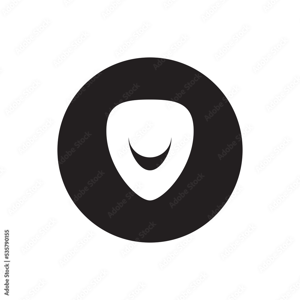 logo icon illustration template simple guitar pick vector design for badge music label music studio musical instrument business logo icon illustration template simple guitar pick vector design for badge music label music studio musical instrument business