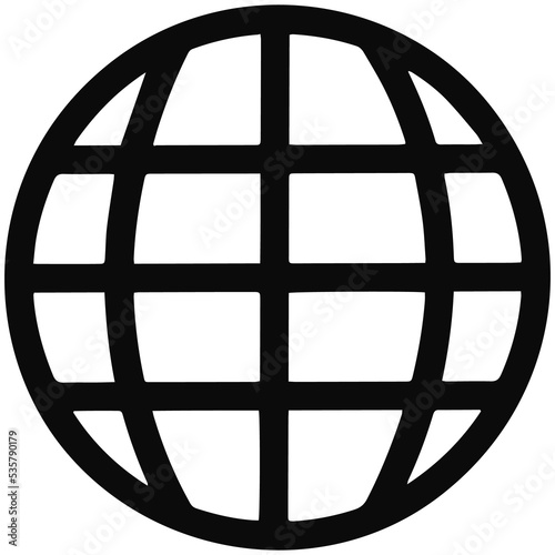 Fototapeta Naklejka Na Ścianę i Meble -  Globe icon PNG image.