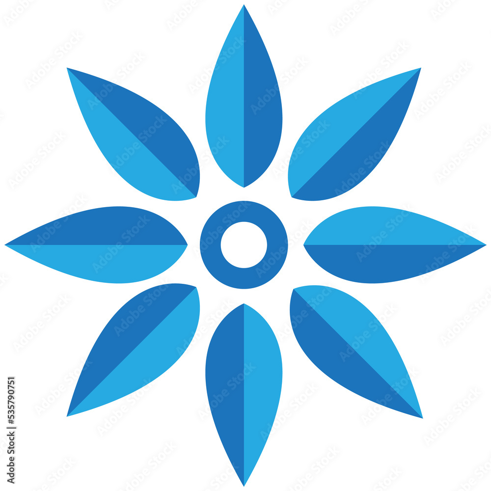 Abstract flower PNG image.