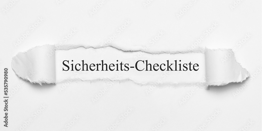 Obraz premium Sicherheits-Checkliste