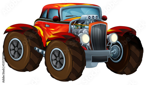 cartoon cool looking cartoon hot rod isolated illustration for children © honeyflavour