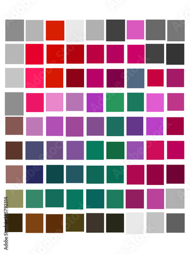 Obraz na płótnie Color sampler, color squares, background, palette, wallpaper, graphics , illustration w salonie
