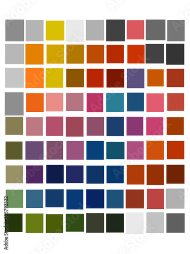 Obraz na płótnie Color sampler, color squares, background, palette, wallpaper, graphics , illustration w salonie