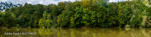 lake in the Carpathian forest  Hutsulshchyna National Park  Ukraine