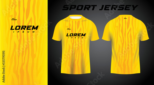 yellow shirt sport jersey design