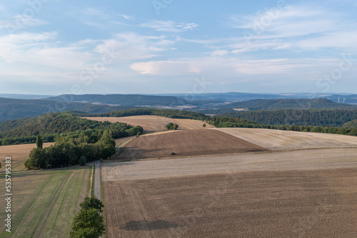 view of drone of landscape in Germany