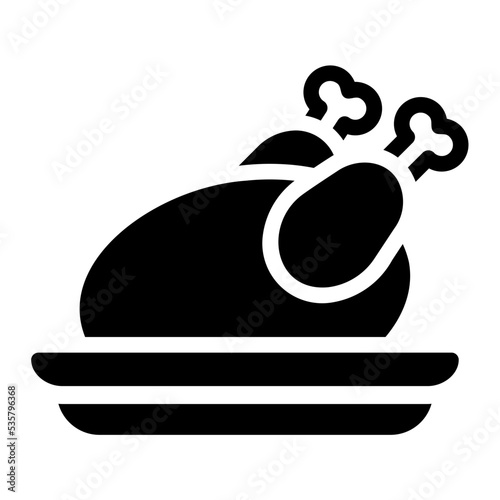 chicken glyph icon