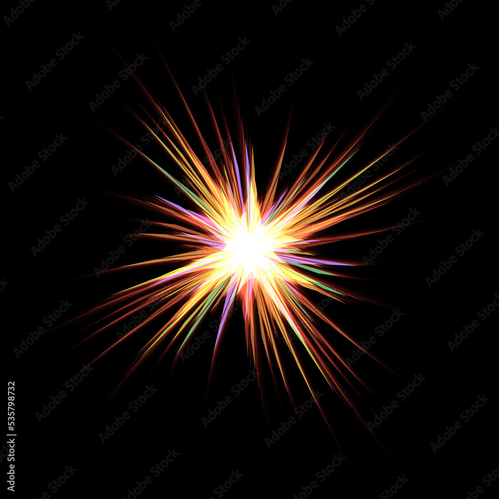 an image of multi-colored explosion rays an image of multi-colored explosion rays