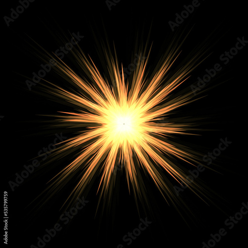 an orange yellow explosion ray picture