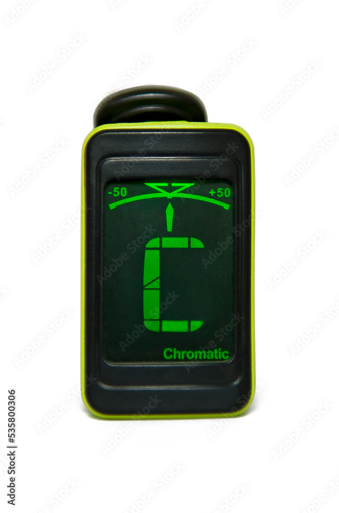 Chromatic digital tuner isolated on white background Chromatic digital tuner isolated on white background