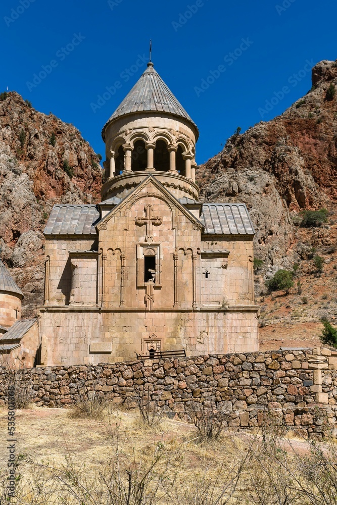 Armenia, Noravank, September 2022. A beautiful temple in the center of the monastery. Armenia, Noravank, September 2022. A beautiful temple in the center of the monastery.
