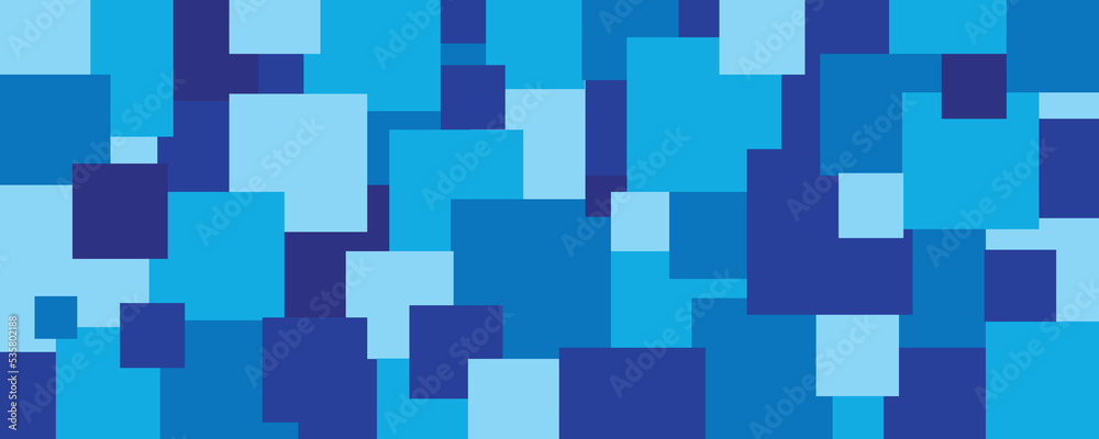 Abstract geometric background, vector, cool tones, graphic and web design. Overlapping squares