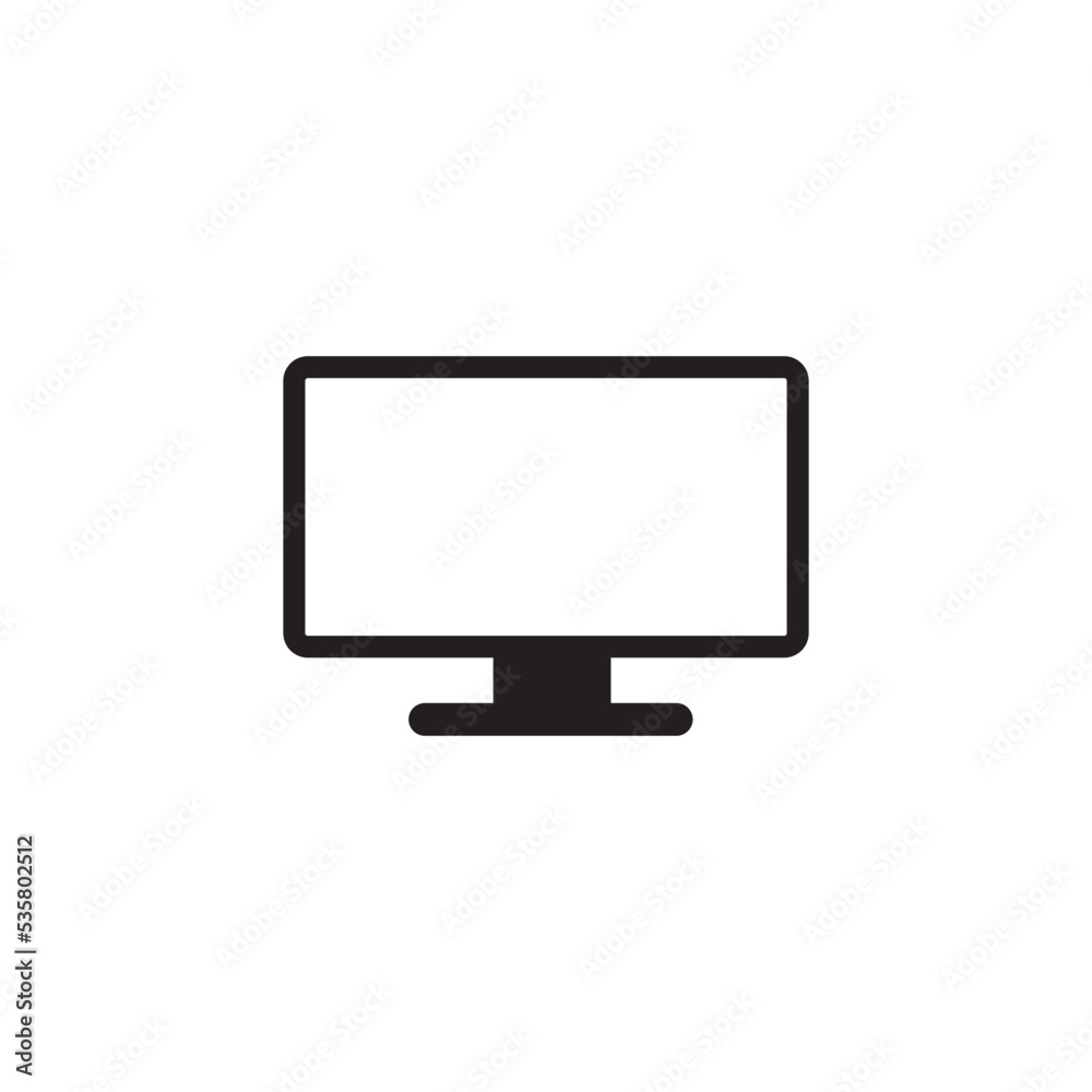 Computer Monitor Icon Vector Illustration Computer Monitor Icon Vector Illustration