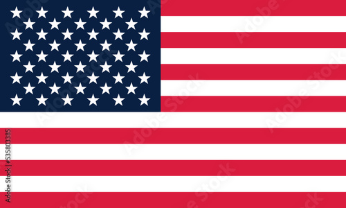 Vector flag of the USA