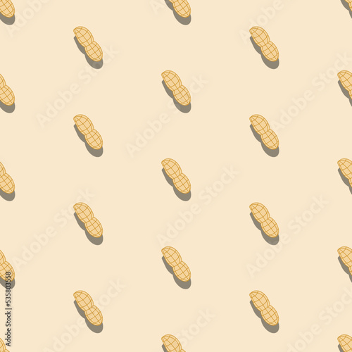 Seamless pattern of vector peanuts