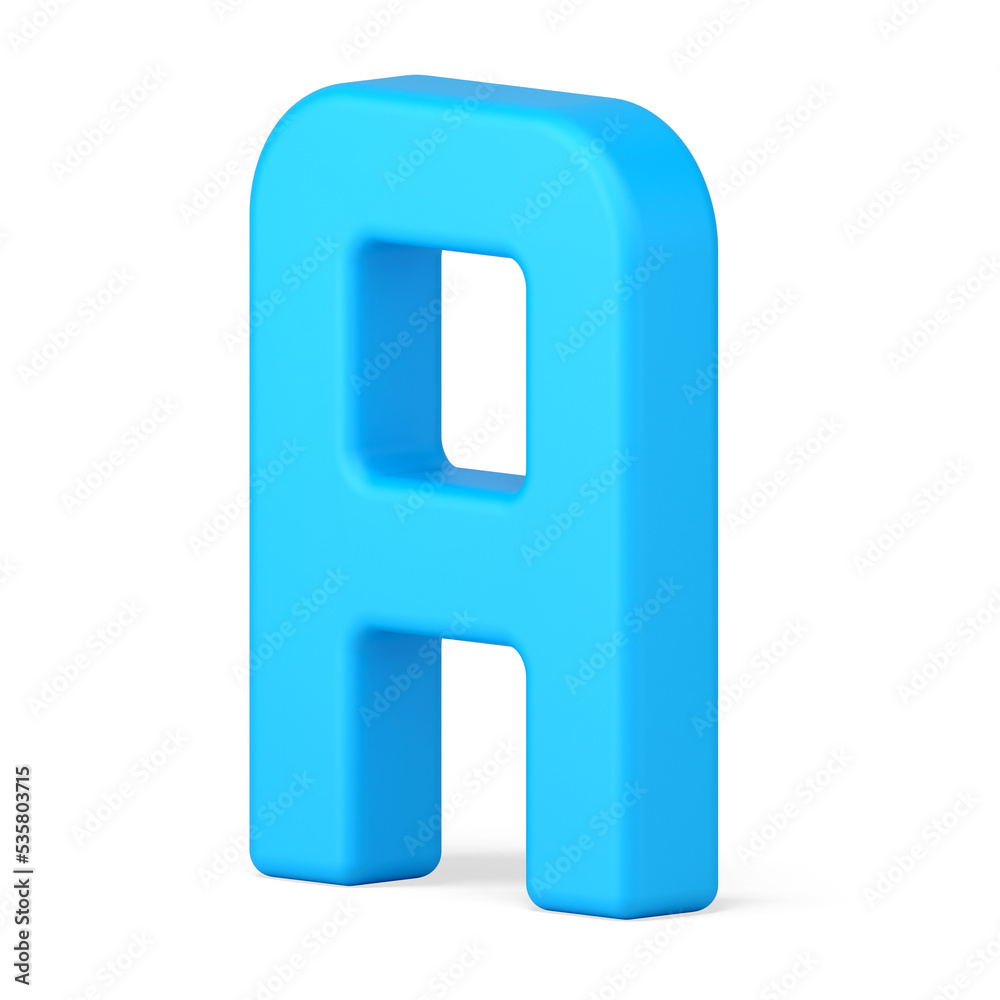 A blue letter symbol 3d isometric icon illustration. Logotype alphabet font for stylish type A blue letter symbol 3d isometric icon illustration. Logotype alphabet font for stylish type