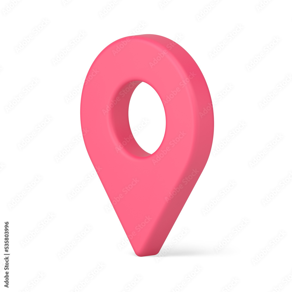 Red isometric location map pin 3d icon illustration. Cyberspace isometric badge gps direction Red isometric location map pin 3d icon illustration. Cyberspace isometric badge gps direction