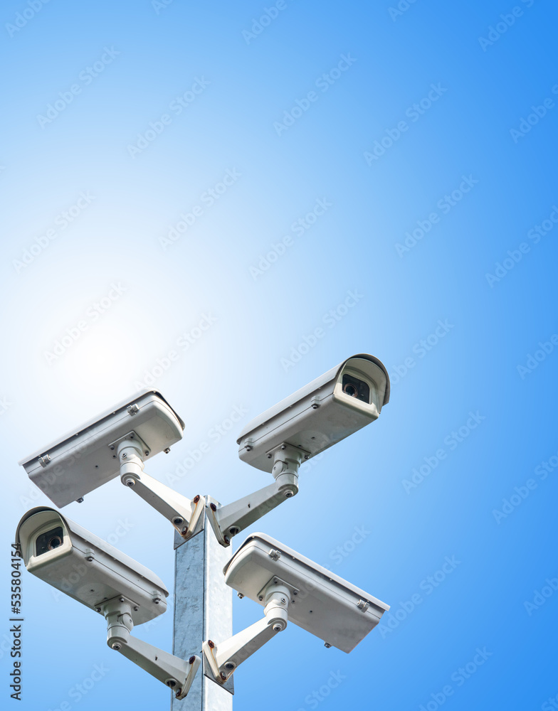 Multi-angle CCTV system background blast, cipping path technology