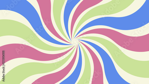 colorful retro spin spiral sunburst backdrop decoration