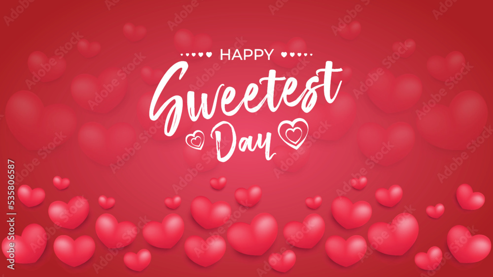 Happy Sweetest Day Background With Copy Space Area For Promotion