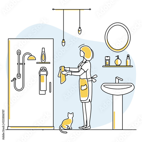 Vector Cleaning service Household Housekeeping