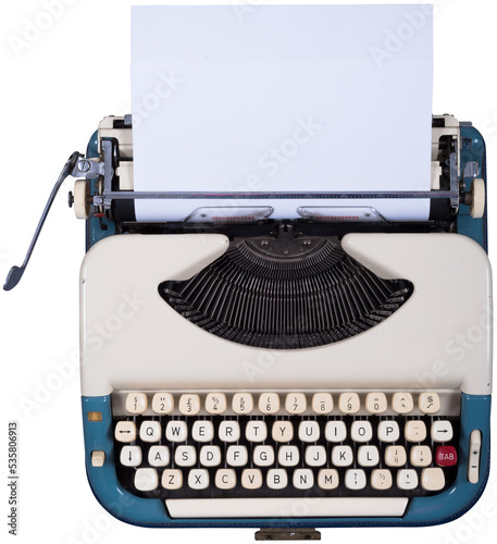 Isolated retro typewriter