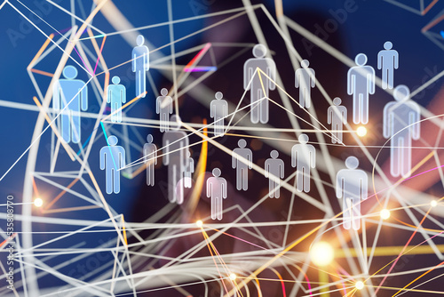 conceptual image with socia...