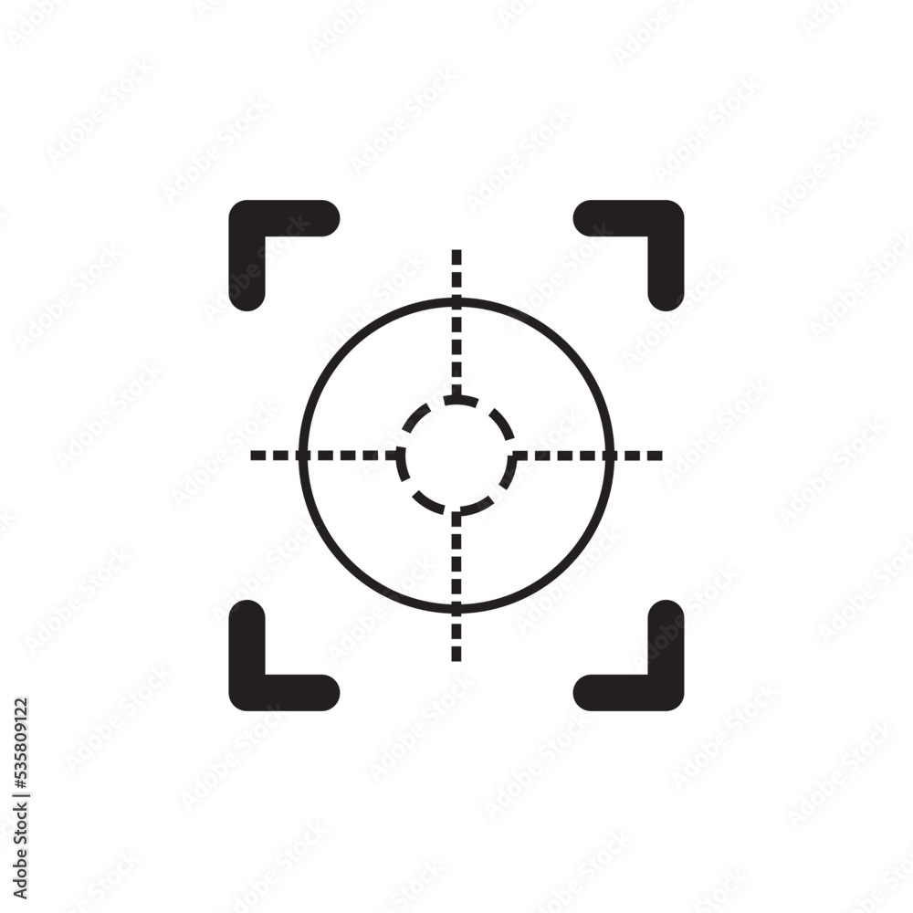 Focus Target Camera Icon Vector Logo Template Illustration Design Focus Target Camera Icon Vector Logo Template Illustration Design