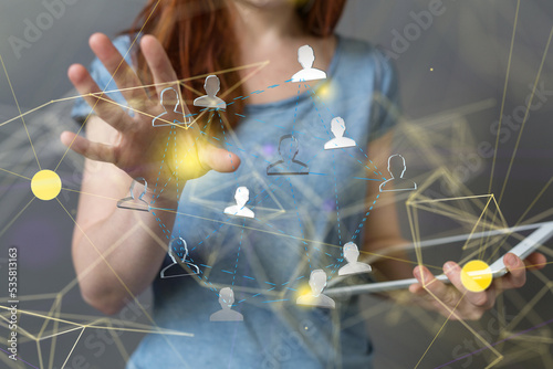 Global network. Blockchain....